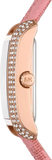 Michael Kors Emery Quartz Diamonds Red Dial Pink Leather Strap Watch For Women - MK2966 Authentic Buy Shop Now