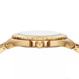 Michael Kors Everest Three-Hand Black Dial Gold Steel Strap Watch For Men - MK9078 Authentic Buy Shop Now