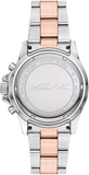 Michael Kors Everest Chronograph Silver Dial Two Tone Steel Strap Watch For Women - MK6975 Authentic Buy Shop Now