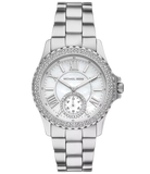 Michael Kors Everest Three hand Silver Dial Silver Steel Strap Watch For Women - MK7403 Authentic Buy Shop Now
