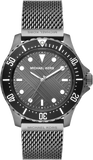 Michael Kors Everest Quartz Grey Dial Grey Mesh Bracelet Watch For Men - MK9093 Authentic Buy Shop Now