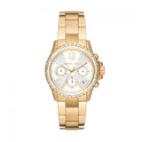 Michael Kors Everest Chronograph White Dial Gold Steel Strap Watch For Women - MK7212 Authentic Buy Shop Now