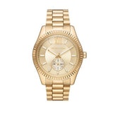 Michael Kors Lexington Quartz Gold Dial Gold Steel Strap Watch For Men - MK8947 Authentic Buy Shop Now
