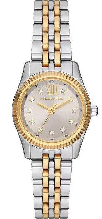 Michael Kors Lexington Three-Hand Silver Dial Two Tone Steel Strap Watch for Women - MK4815 Authentic Buy Shop Now