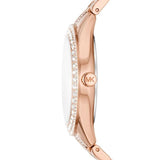 Michael Kors Harlowe Rose Gold Dial Rose Gold Steel Strap Watch For Women - MK4710 Authentic Buy Shop Now