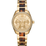 Michael Kors Janelle Chronograph Gold Dial Two Tone Steel Strap Watch For Women - MK7133 Authentic Buy Shop Now