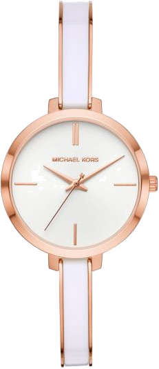 Michael Kors Jaryn Analog White Dial Two Tone Steel Strap Watch For Women - MK4342 Authentic Buy Shop Now