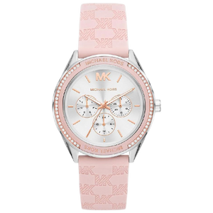 Michael Kors Jessa Quartz Silver Dial Pink Silicone Strap Watch For Women - MK7268 Authentic Buy Shop Now