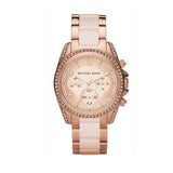 Michael Kors Blair Chronograph Rose Gold Dial Two Tone Steel Strap Watch for Women - MK5943 Authentic Buy Shop Now