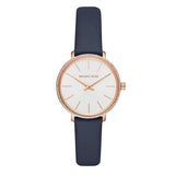 Michael Kors Pyper Analog White Dial Black Leather Strap Watch For Women - MK2804 Authentic Buy Shop Now
