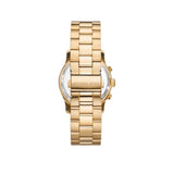 Michael Kors Runway Chronograph Blue Dial Gold Steel Strap Watch For Women - MK7353 Authentic Buy Shop Now