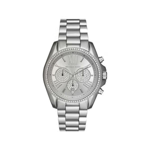 Michael Kors Bradshaw Chronograph Silver Dial Silver Steel Strap Watch For Women - MK6537 Authentic Buy Shop Now