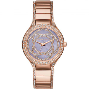 Michael Kors Kerry Purple Dial Rose Gold Stainless Steel Strap Watch for Women - MK3482 Authentic Buy Shop Now