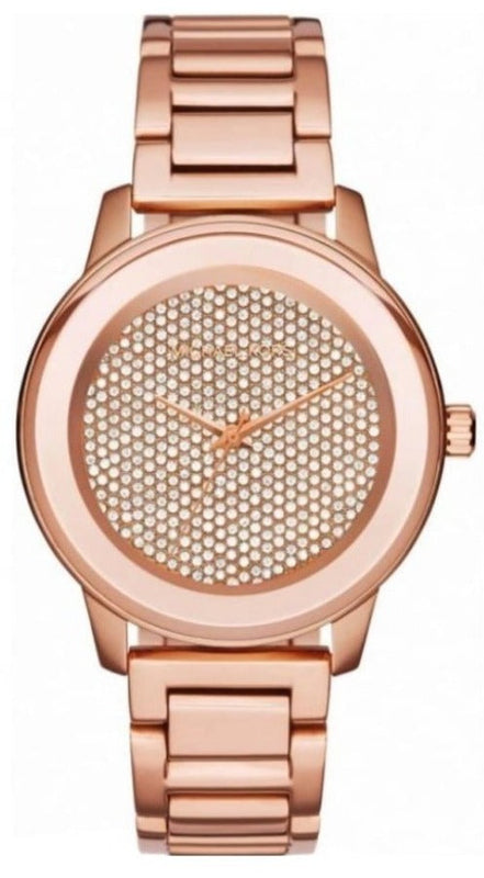 Michael Kors Kinley Rose Gold Dial Rose Gold Steel Strap Watch for Women - MK6210 Authentic Buy Shop Now