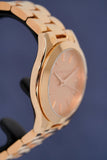 Michael Kors Mini Slim Runway Chronograph Quartz Rose Gold Dial Rose Gold Steel Strap Watch For Women - MK3205 Authentic Buy Shop Now