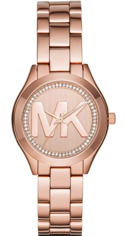 Michael Kors Slim Runway Rose Gold Dial Rose Gold Steel Strap Watch for Women - MK3549 Authentic Buy Shop Now