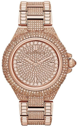 Michael Kors Camille Crystal Rose Gold Dial Rose Gold Steel Strap Watch for Women - MK5862 Authentic Buy Shop Now
