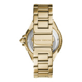 Michael Kors Slim Runway Black Dial Gold Steel Strap Watch for Women - MK3803 Authentic Buy Shop Now