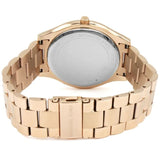 Michael Kors Slim Runway Quartz Blue Dial Rose Gold Steel Strap Watch For Women - MK3494 Authentic Buy Shop Now
