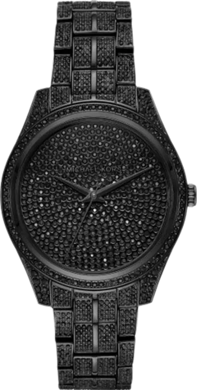 Michael Kors Lauryn Analog Crystals Black Dial Black Steel Strap Watch For Women - MK3980 Authentic Buy Shop Now