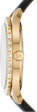 Michael Kors Layton Three Hand Mother of Pearl Black Dial Black Leather Strap Watch For Women - MK2911 Authentic Buy Shop Now