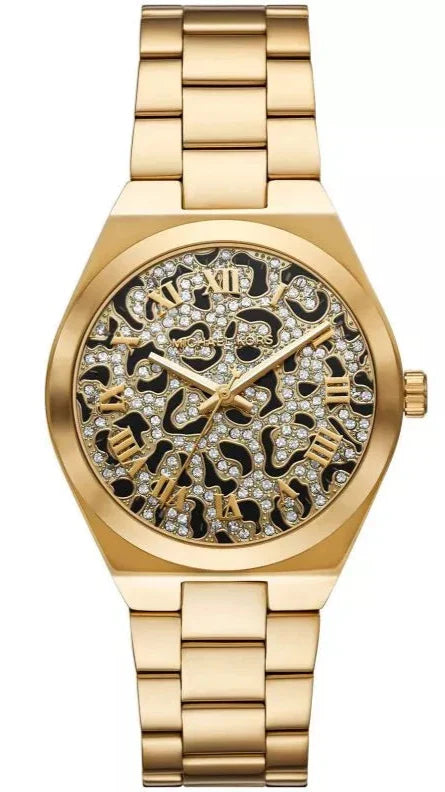 Michael Kors Lennox Three-Hand Gold Dial Gold Steel Strap Watch for Women - MK7500 Authentic Buy Shop Now