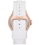 Michael Kors Lennox Three-Hand Crystals Dial White Silicone Strap Watch For Women - MK7248 Authentic Buy Shop Now