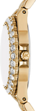 Michael Kors Lennox Quartz Green Dial Gold Steel Strap Watch For Women - MK7395 Authentic Buy Shop Now