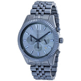 Michael Kors Lexington Chronograph Blue Dial Blue Steel Strap Watch for Men - MK8480 Authentic Buy Shop Now