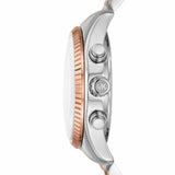 Michael Kors Lexington Chronograph Rose Gold Dial Two Tone Steel Strap Watch For Women - MK7219 Authentic Buy Shop Now