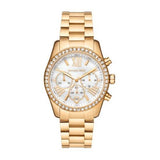 Michael Kors Lexington Mother of Pearl White Dial Gold Steel Strap Watch For Women - MK7241 Authentic Buy Shop Now