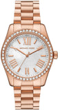 Michael Kors Lexington White Dial Rose Gold Steel Strap Watch for Women - MK1088 Authentic Buy Shop Now