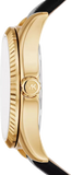 Michael Kors Lexington Black Dial Black Leather Strap Watch For Women - MK4748 Authentic Buy Shop Now