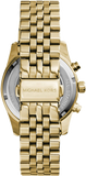 Michael Kors Lexington Chronograph Gold Dial Gold Steel Strap Watch for Women - MK5556 Authentic Buy Shop Now