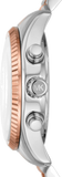 Michael Kors Lexington Chronograph Rose Gold Dial Two Tone Steel Strap Watch For Women - MK7219 Authentic Buy Shop Now