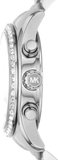 Michael Kors Lexington Chronograph Black Dial Silver Steel Strap Watch For Women - MK7277 Authentic Buy Shop Now