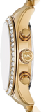Michael Kors Lexington Chronograph Gold Dial Gold Steel Strap Watch For Women - MK7377 Authentic Buy Shop Now