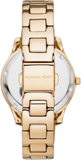 Michael Kors Liliane Mother of Pearl White Dial Gold Steel Strap Watch For Women - MK4555 Authentic Buy Shop Now