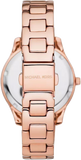 Michael Kors Liliane Three Hand Rose Gold Dial Rose Gold Steel Strap Watch For Women - MK4651 Authentic Buy Shop Now