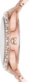 Michael Kors Liliane Three Hand Rose Gold Dial Rose Gold Steel Strap Watch For Women - MK4651 Authentic Buy Shop Now