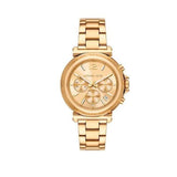 Michael Kors Maren Chronograph Gold Dial Gold Steel Strap Watch for Women - MK7493 Authentic Buy Shop Now