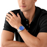 Michael Kors Maritime Three-Hand Blue Dial Silver Steel Strap Watch for Men - MK9160 Authentic Buy Shop Now
