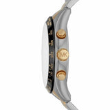 Michael Kors Layton Chronograph Black Dial Two Tone Steel Strap Watch For Men - MK8784 Authentic Buy Shop Now