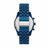 Michael Kors Lexington Chronograph Blue Dial Blue Steel Strap Watch For Men - MK8791 Authentic Buy Shop Now