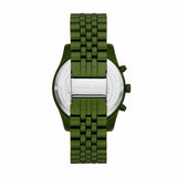 Michael Kors Lexington Chronograph Green Dial Green Steel Strap Watch For Men - MK8790 Authentic Buy Shop Now