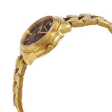 Michael Kors Runway Mercer Analog Brown Dial Gold Steel Strap Watch For Women - MK6855 Authentic Buy Shop Now