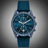 Michael Kors Accelerator Chronograph Blue Dial Blue Nylon Strap Watch for Men - MK9142 Authentic Buy Shop Now