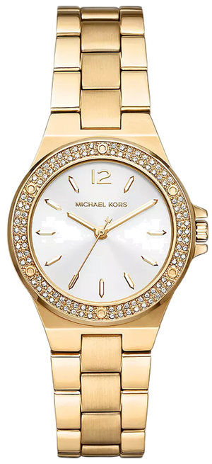 Michael Kors Lennox Three-Hand Silver Dial Gold Steel Strap Watch For Women - MK7278 Authentic Buy Shop Now