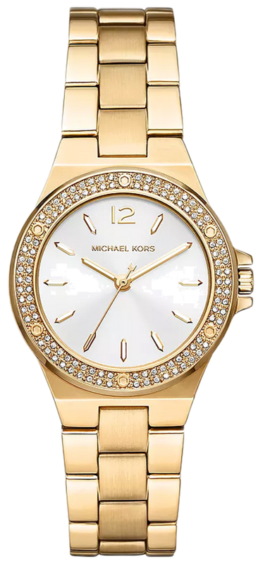 Michael Kors Lennox Three-Hand Silver Dial Gold Steel Strap Watch For Women - MK7278 Authentic Buy Shop Now