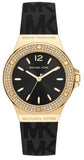 Michael Kors Mini Lennox Quartz Black Dial Black Silicone Strap Watch For Women - MK7281 Authentic Buy Shop Now